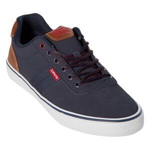 Levis Men's Blue Canvas Sneakers Lace Up Casual Comfort Shoes, Sz 10